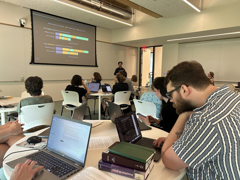 brian kim takes classroom sessoin - wide shot