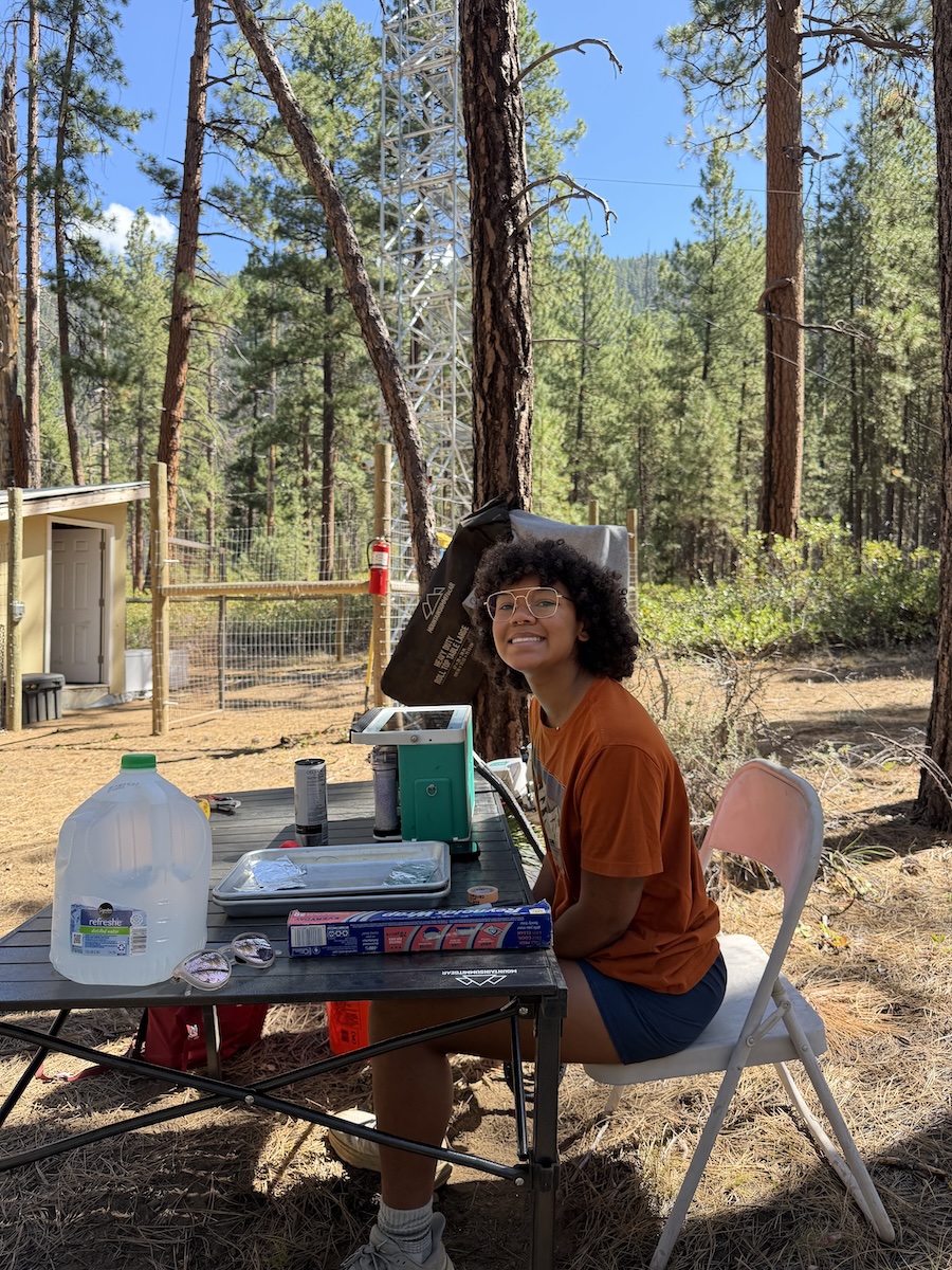 Senior Lex Renkert at the research site in Oregon this summer.