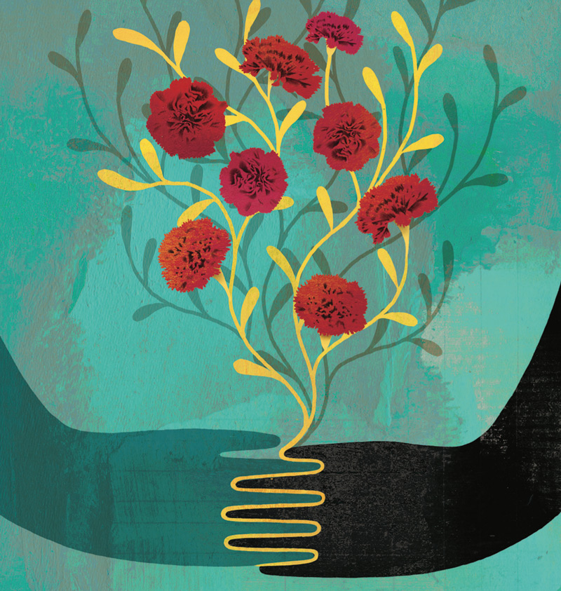 Floral illustration by Anna Godeassi 