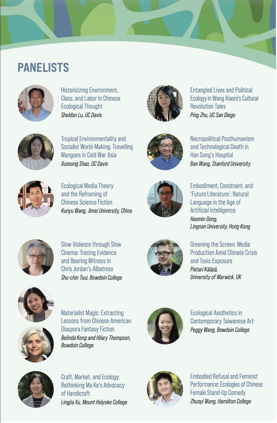 Scholars who contributed to the symposium.