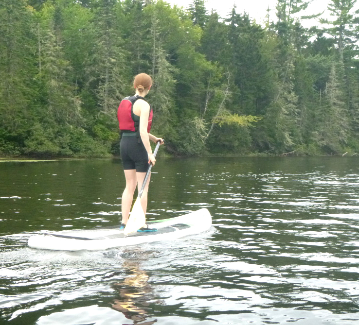 Paddleboarder on the water