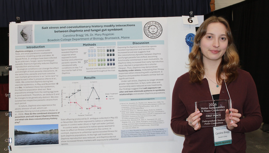 Carolina at the conference with her poster