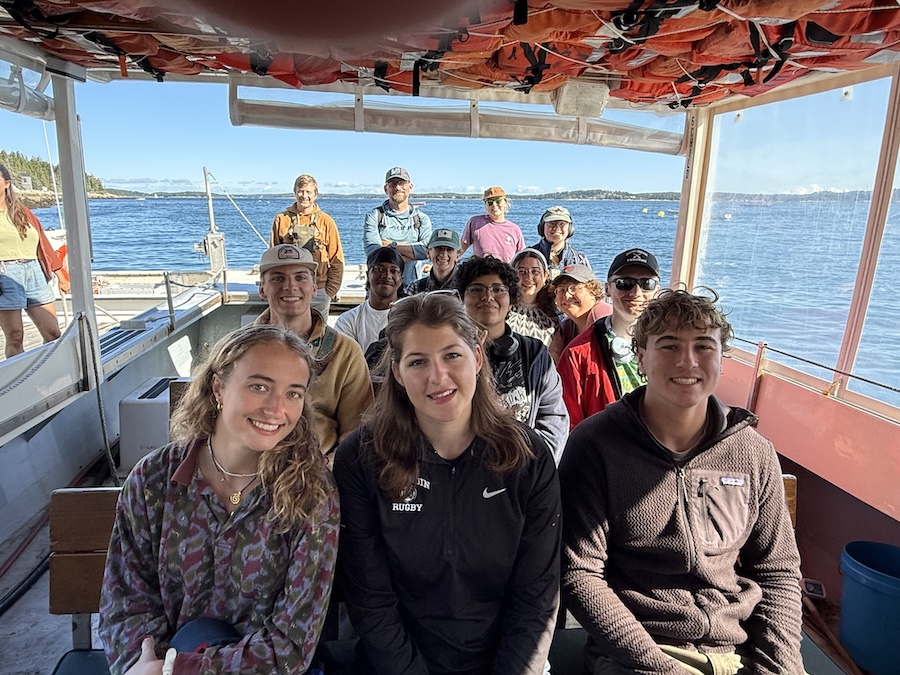 Schiller Studens on a boat