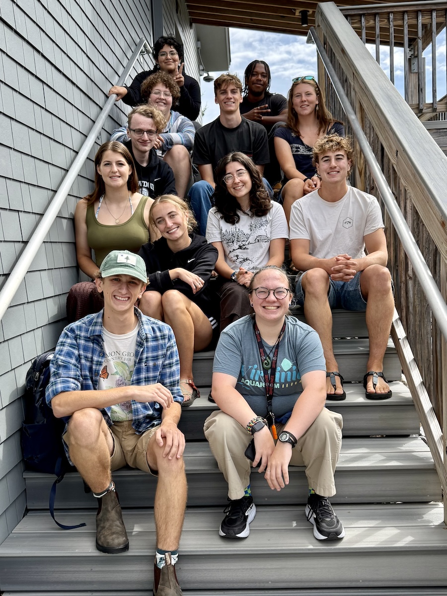 Students in the SCSC fall semester posing in front of the dry lab.