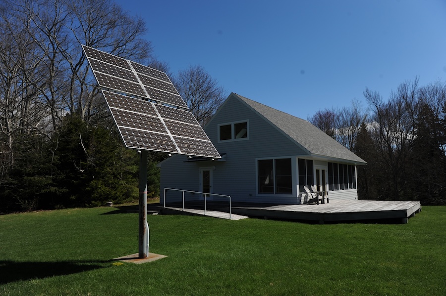Solar panels at Schiller Coastal Studies Center
