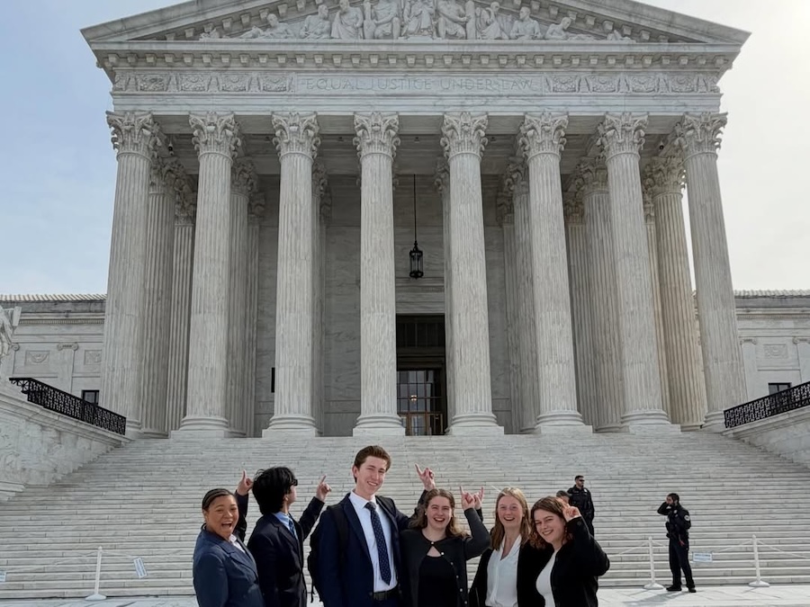 One the Supreme Court steps.