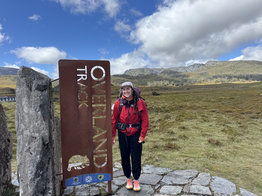Tess starting the Overland Track