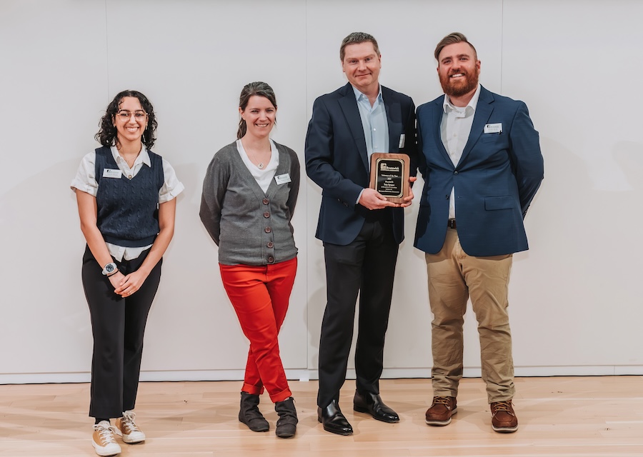 Tony Sprague with his award