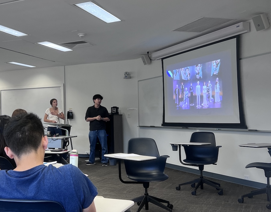 two students present on AI companions