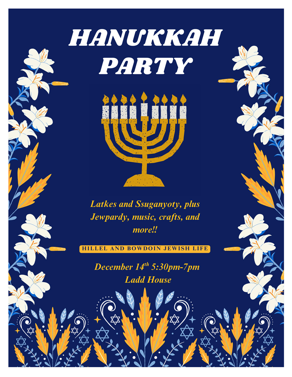 Poster: Hanukkah Party