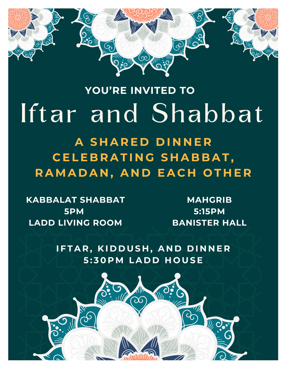 Poster: Iftar Shabbat