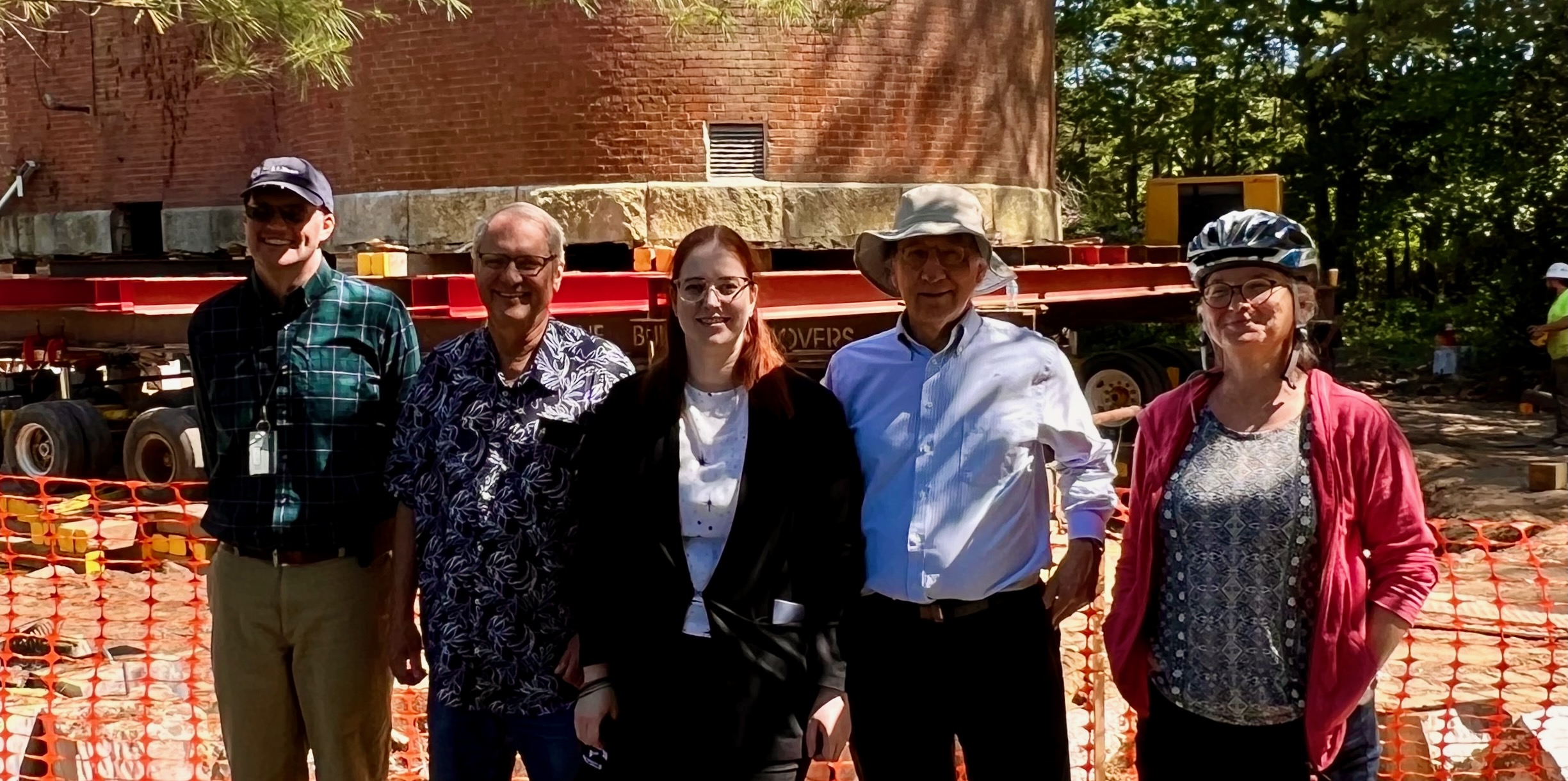 Physics and Astronomy faculty and staff at the observatory moving site.