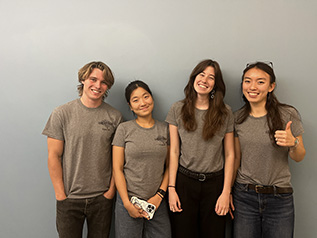 Jacob Kasanin, Sarah Seo, Mia Cheney, and Kelly Shi
