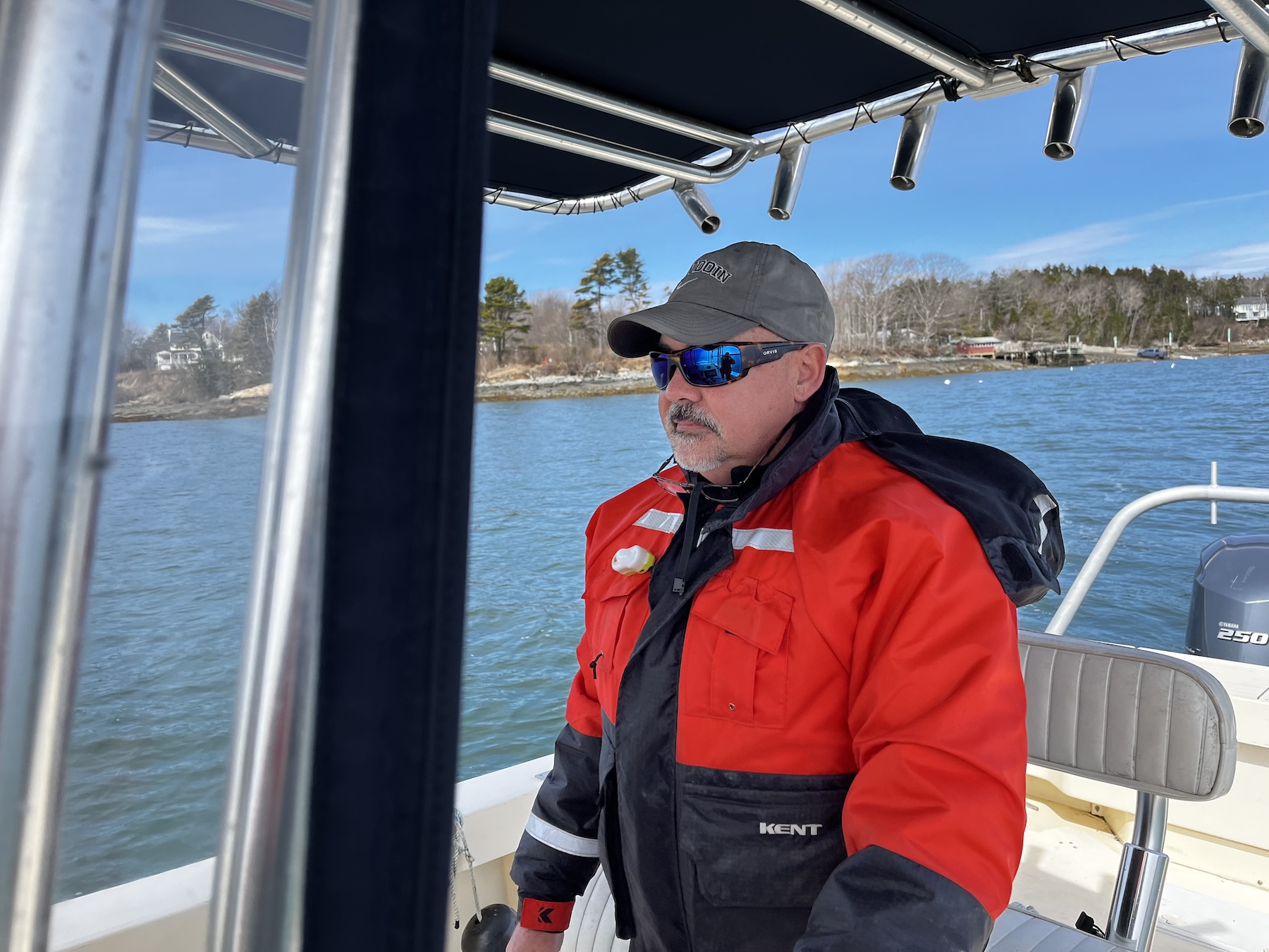 Clint Thompson driving a boat