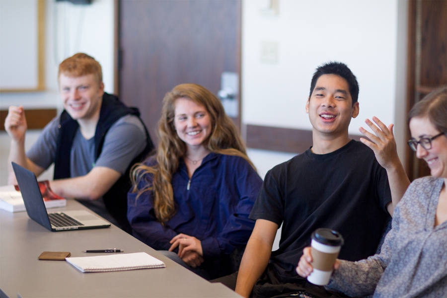 Students having fun in class