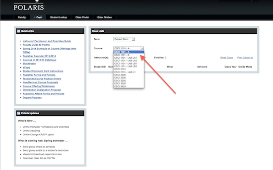 Screenshot polaris coordinator guide