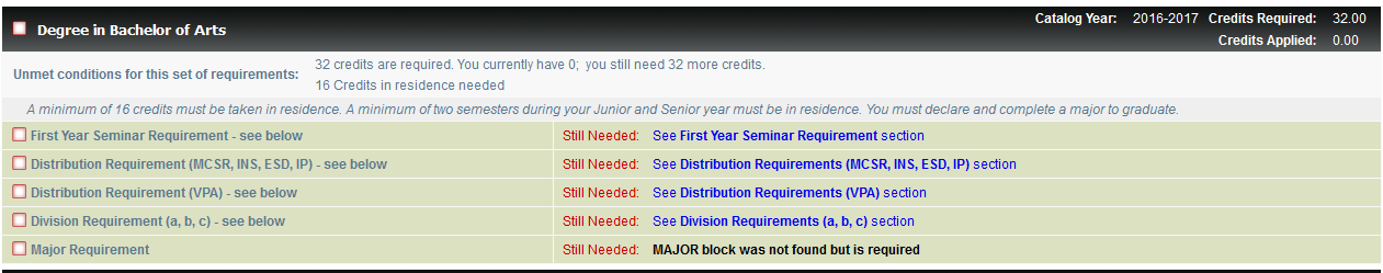 screenshot degree progress