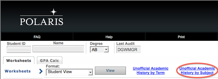 screenshot studentview