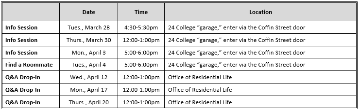 2023 Lottery Info Sessions