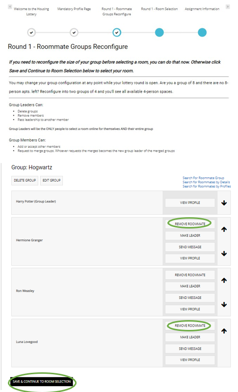 Remove Two Roommates 
