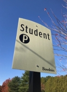 Student parking sign