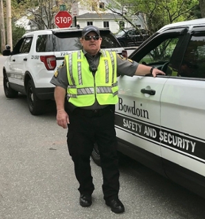 Security officer with cruiser