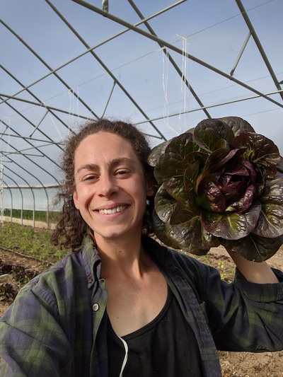 Lisa Beneman with some kale!