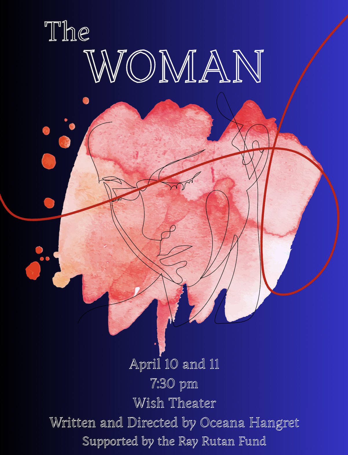Abstract drawing of woman's face.