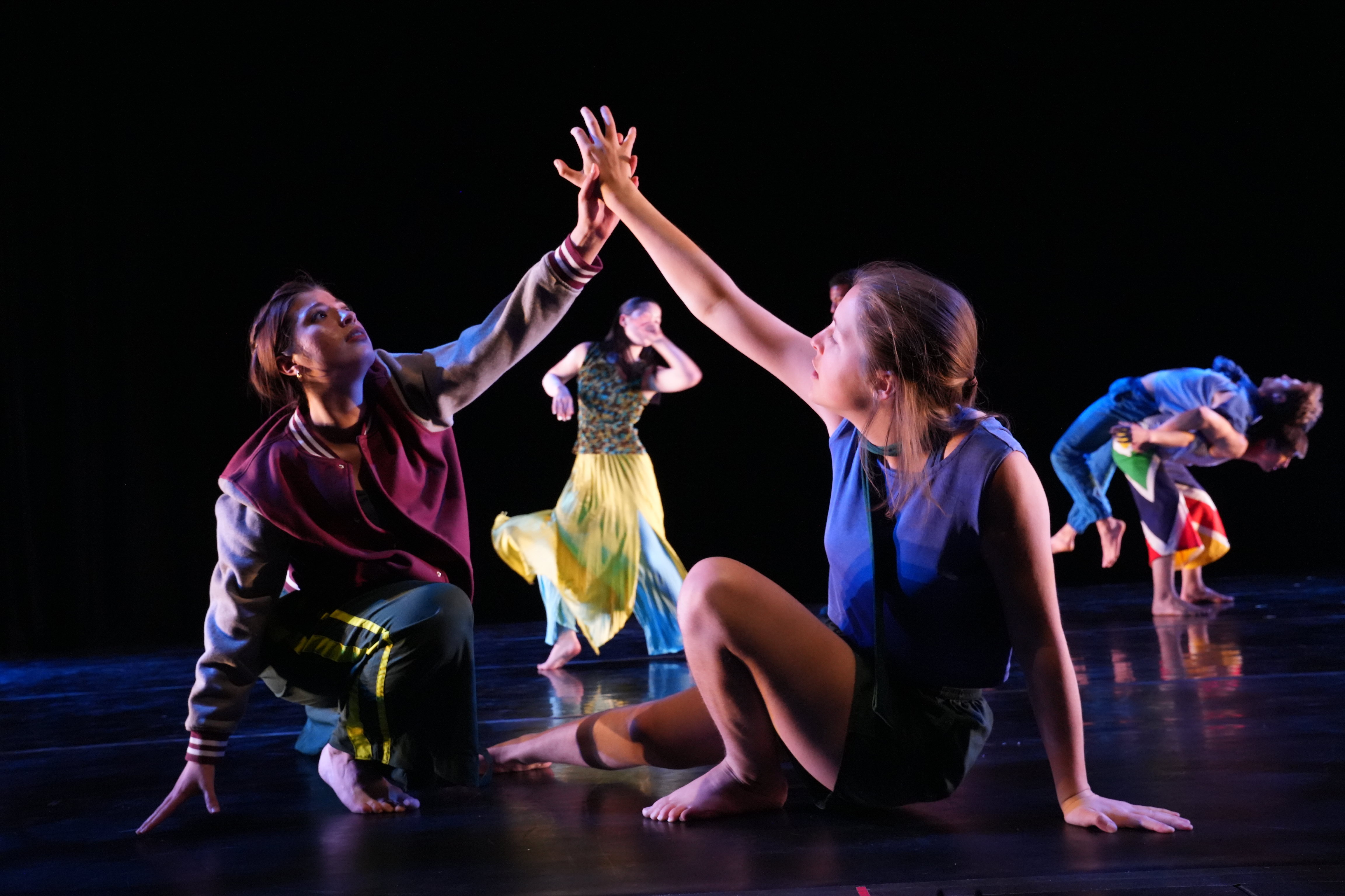 Students dancing onstage