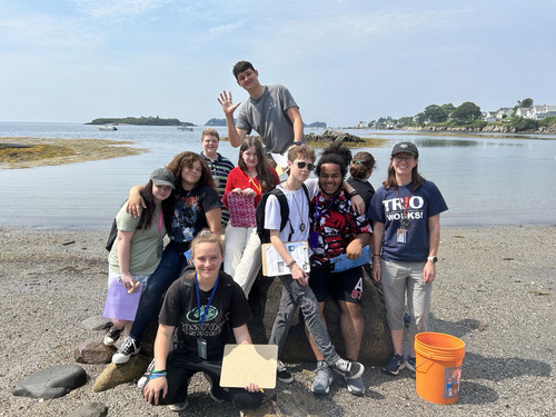 Earth Science class at the beach