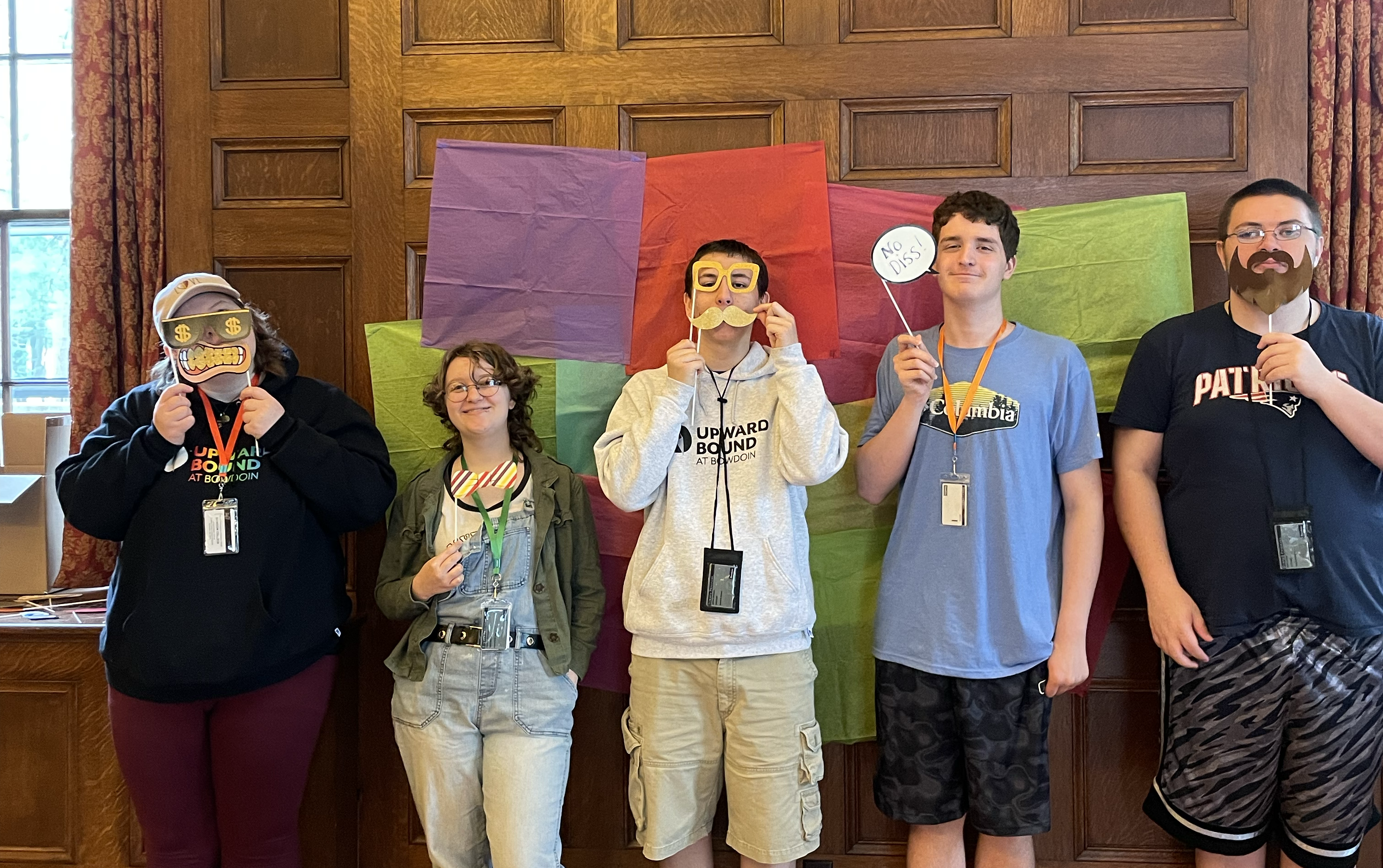 Students with photo props