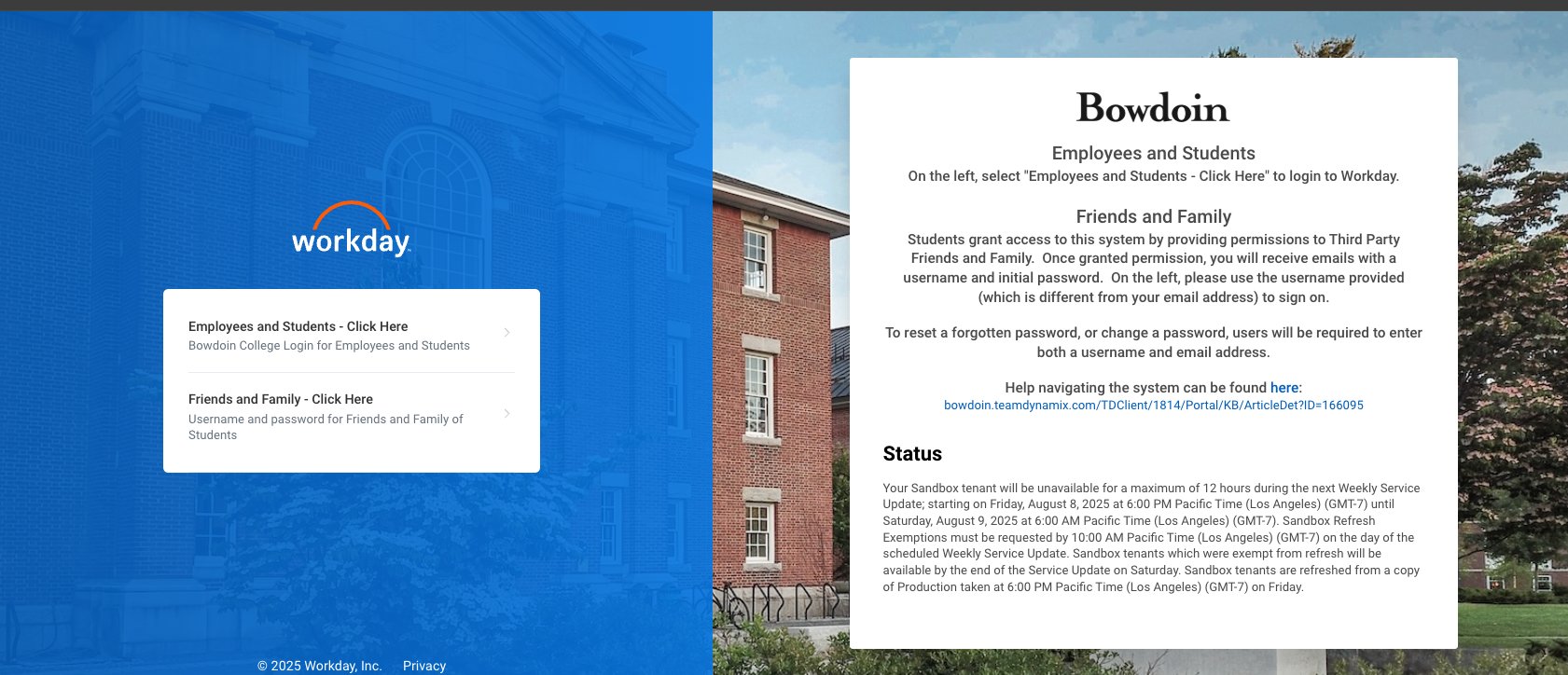 Workday Login Page